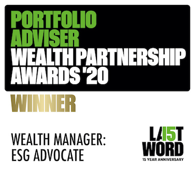 Portfolio Adviser Wealth Partnership Awards ESG Advocate